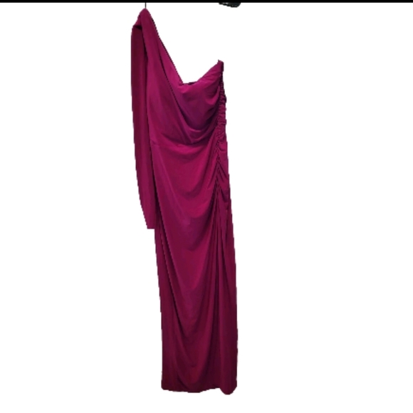 Nightway Womens Pink One-Shoulder Body-Con Gown Dress Size 14 NWT - Picture 5 of 5